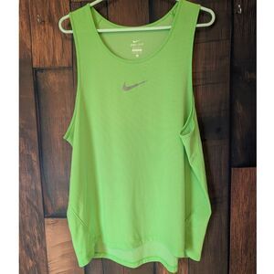 Men's Nike Dri-fit neon green tank top size XL Activewear Sports Workout